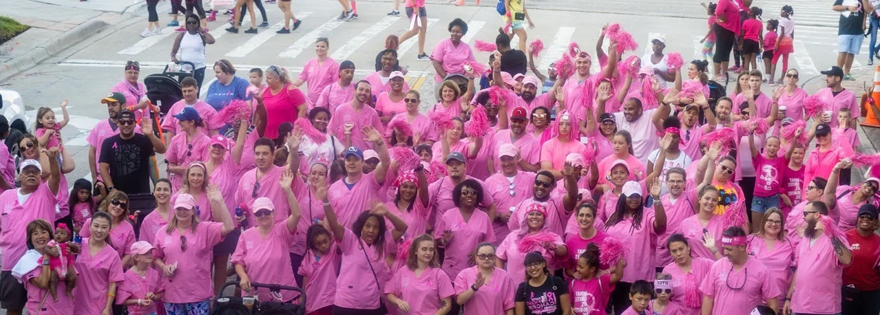 UMA team at Making Strides event waving