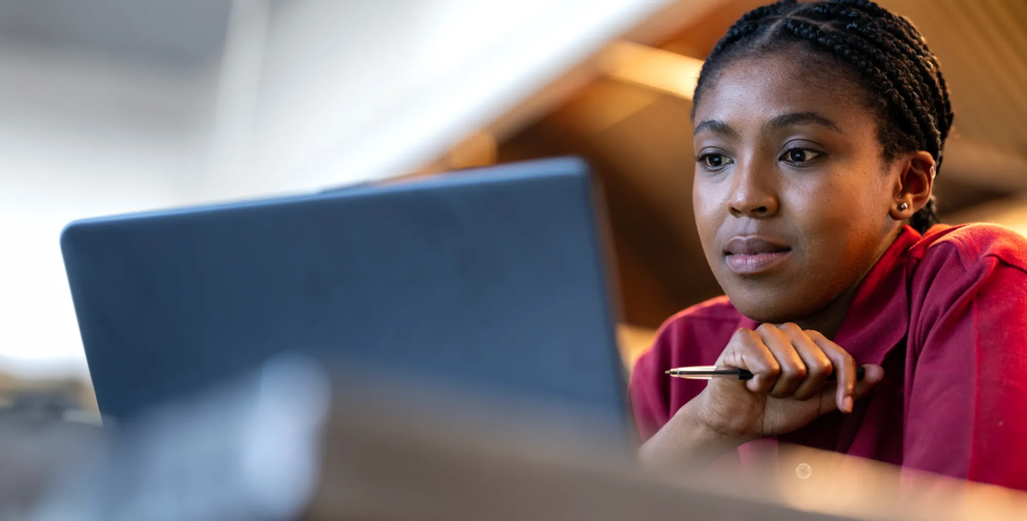 Woman with computer