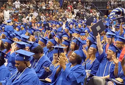 UMA graduates at a commencement ceremony