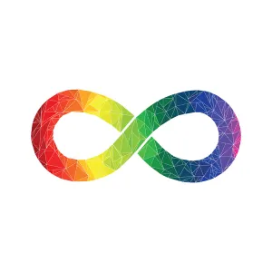 infinity sign in ranbow color